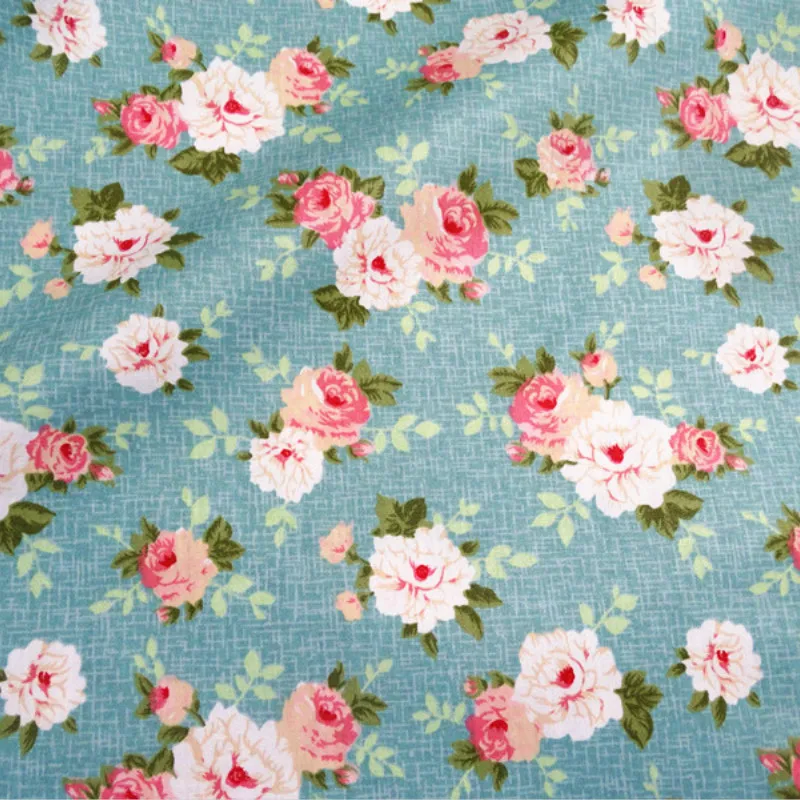Светильник с розовым цветочным принтом саржевая хлопчатобумажная ткань по метру