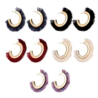 fashion 5 colors maxi big boho tassel earrings handmade earring colorful fringe drop earring for women jewelry gift wedding