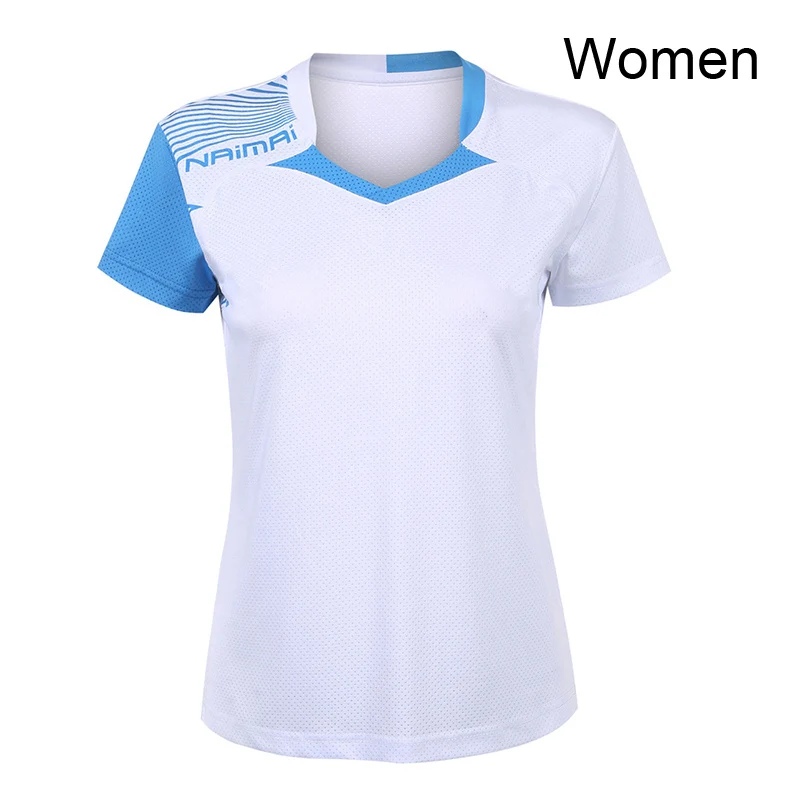 Woman white 1 shirt Рубашка для бадминтона с бесплатной печатью для мужчин/женщин, Спортивная футболка для бадминтона, футболки для настольного тенниса, одежда для тенниса, сухая крутая рубашка 5062 - Цвет: Woman white 1 shirt