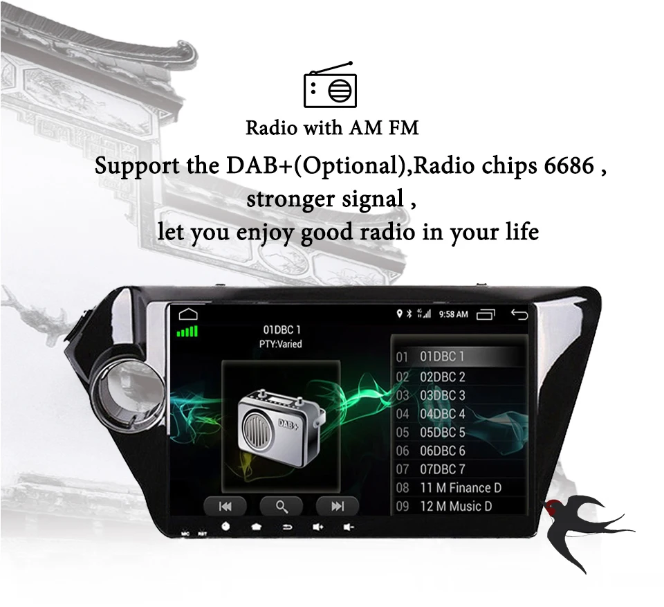 Восьмиядерный 9 &quotHD 1024*600 Android 0 автомобильный Радио мультимедийный плеер GPS Navi для