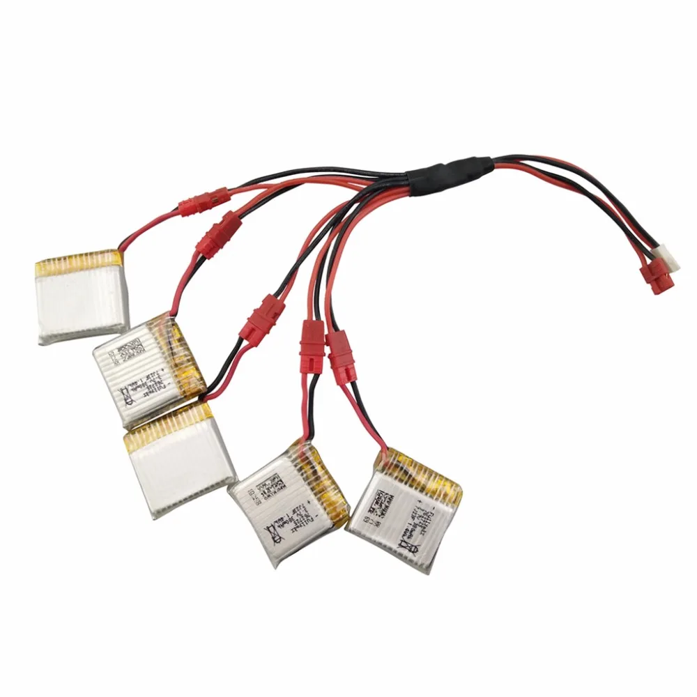 SYMA X21 X21W quadcopter spare parts drone battery with 5PCS 3.7V 380mah lithium 1 support 5 charging cable | Игрушки и хобби