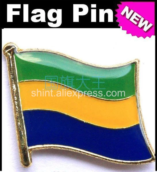 

Lapel Pins Gabon Flag Pins All Over The World Badge Emblem Country State Pins