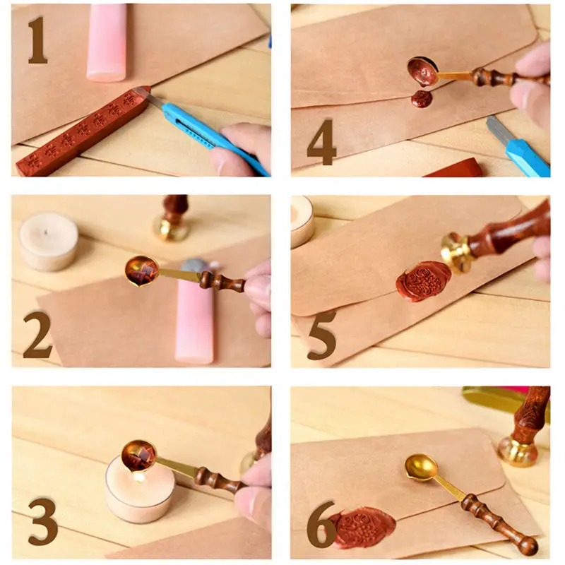 Воск высокого качества ложка воск штамп для сургуча винтажная деревянная ручка