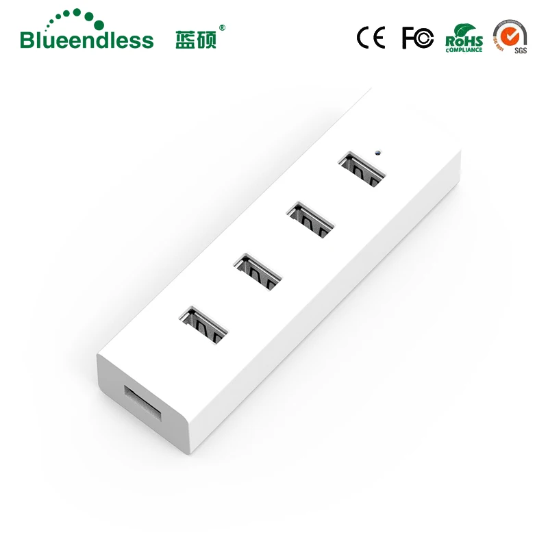 Blueendless H405U3 USB 3,0 концентратор 4 порта Супер скорость 5 Гбит/с USB разветвитель с ВКЛ/ВЫКЛ для компьютера периферийные устройства Аксессуары