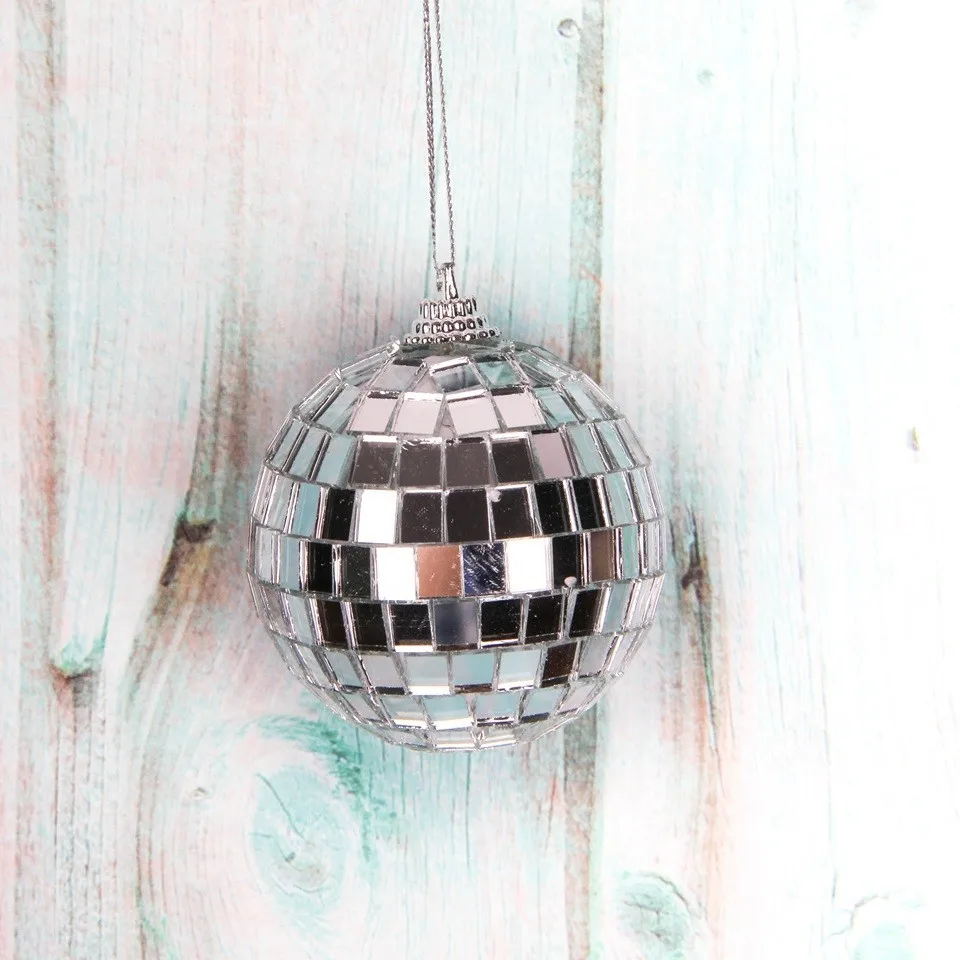 DIsco ball 1 упаковка 30-60 мм Рождественский шар зеркальный стеклянный диско шар Рождественская елка висячие украшения Подвески безделушка украшение для дома Рождественская вечеринка - Цвет: DIsco ball
