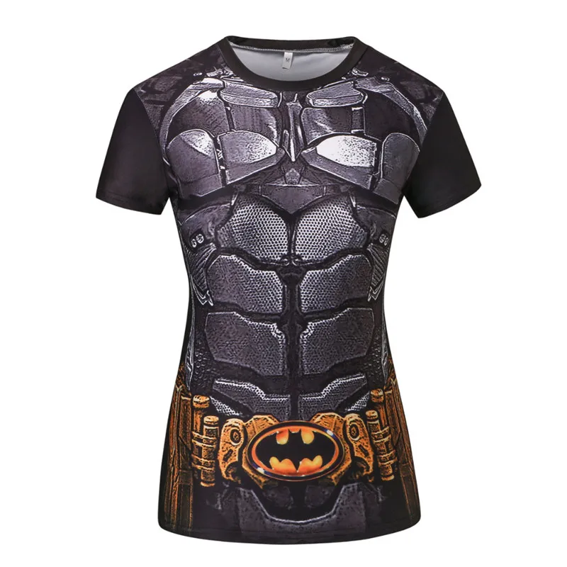 2018 Marvel женские боди футболка флэш компрессионная Футболка фитнес колготки под