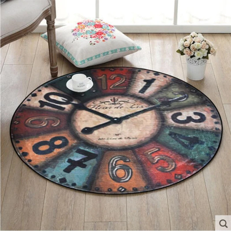 2018 креативные мягкие большие часы дизайн круглые ковры для гостиной спальни