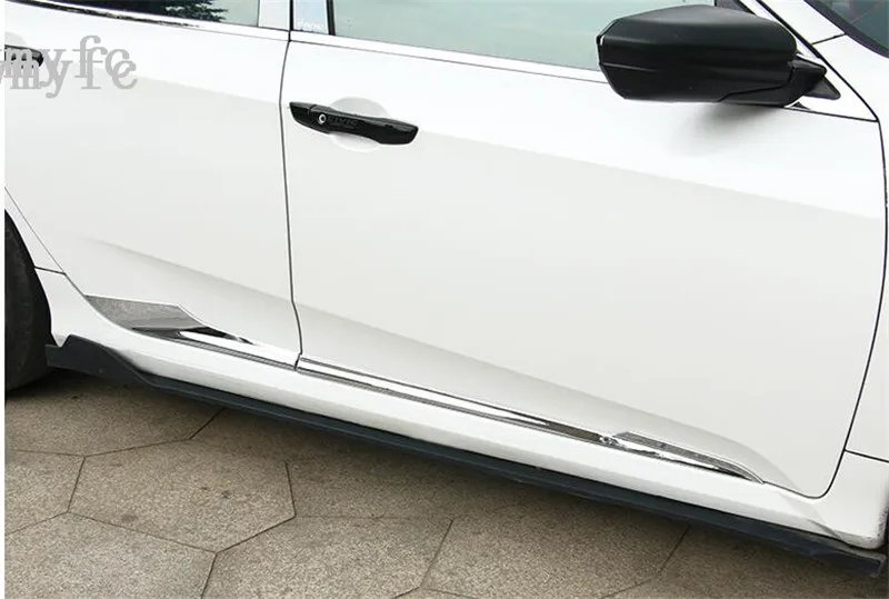 Для Honda Civic ABS хром или черный корпус литая дверь боковая линия Подрезка крышка протектор ACCENT Подкладка Полосы