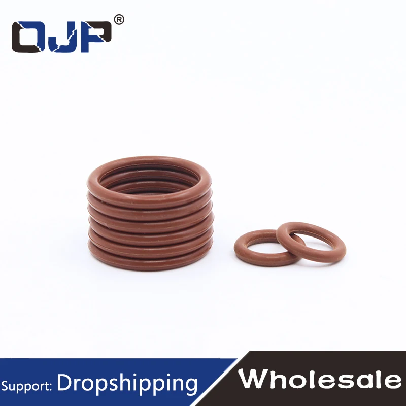 3 шт. Фторкаучуковое кольцо коричневого цвета FKM O кольцо уплотнительное диаметром 31/32/33/34/35/36/37/38/39/40*3мм Резиновое O-кольцо масло топливные прокладки.