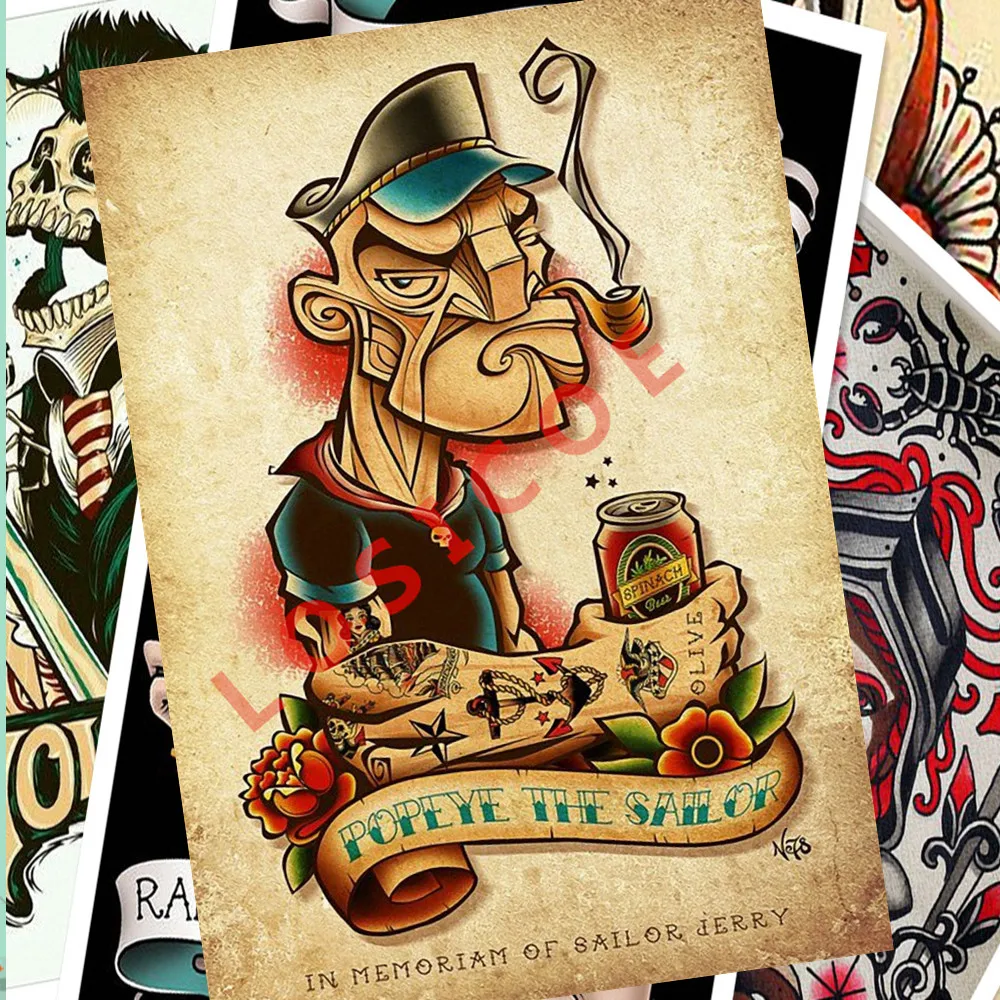 Креативная Татуировка бокс потертый шик Винтаж струйная печать крафт бумага