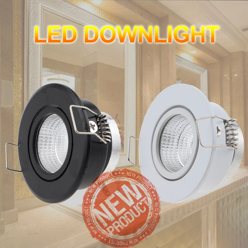

2pcs Hot Sale Adjustable Recessed LED Dimmable Downlight COB 3W 5W LED Spot Light LED Decoration Ceiling Lamp AC90-260V For Room
