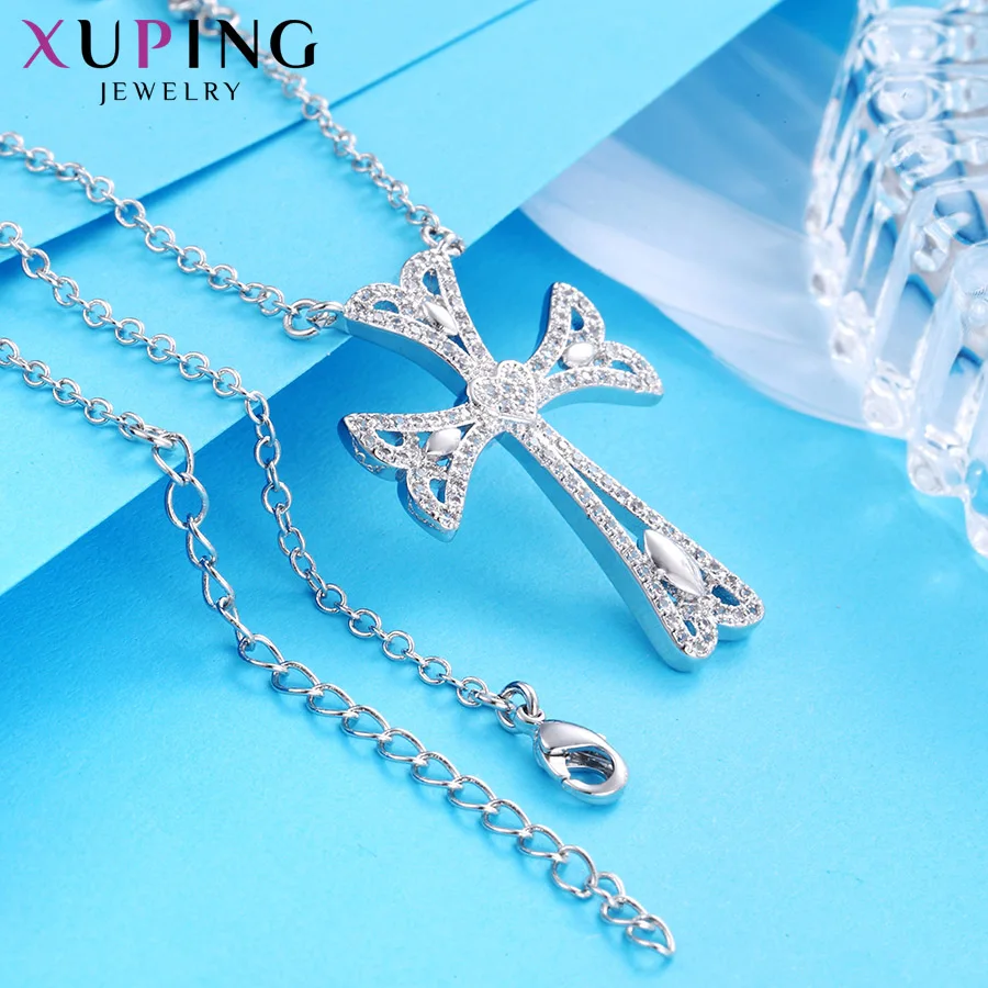 Xuping темпераментная религия крест узор ожерелье кулон для женщин День матери