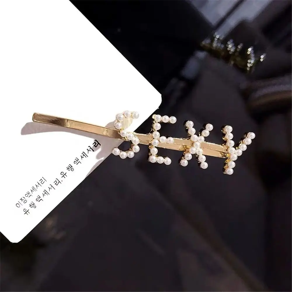 1 шт. Английский алфавит Перл зажим заколка в стиле ретро детская для волос