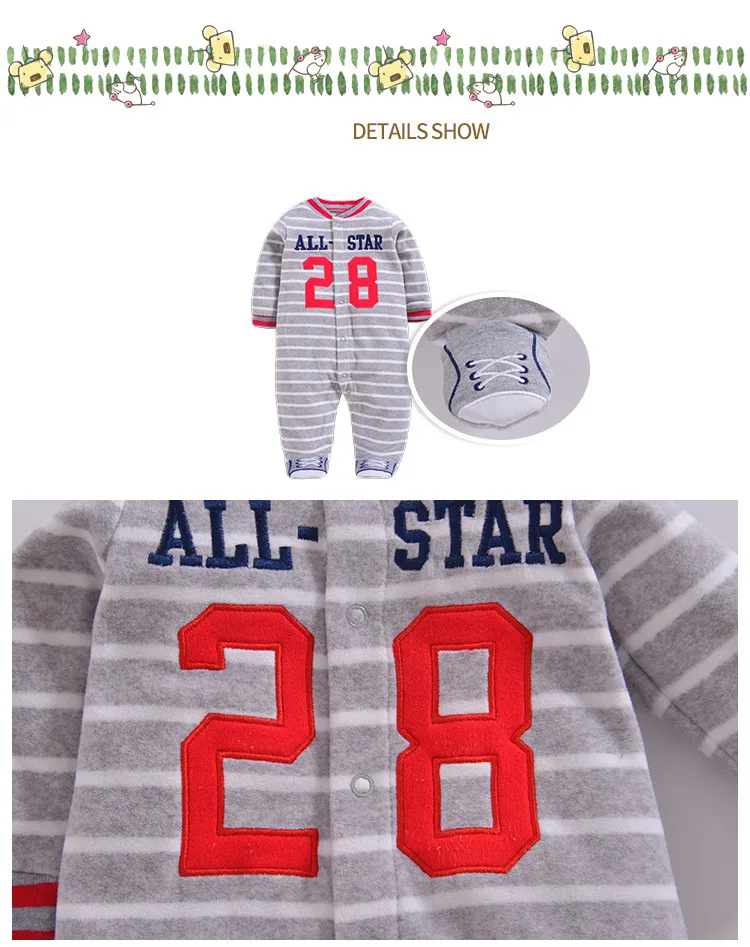 Комбинезоны для новорожденных Осень зима одежда девочек с мультяшным рисунком