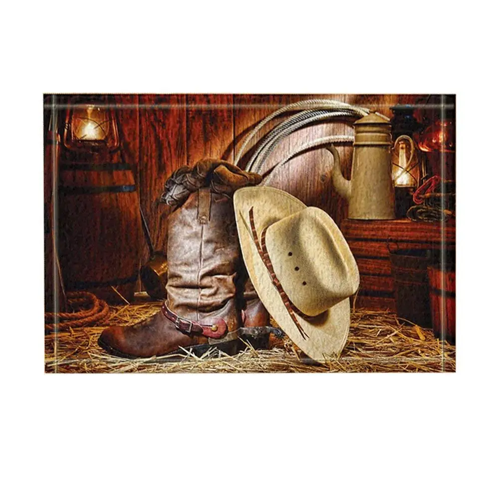 Westard декоративный Придверный коврик пара сапог и ковбойская шляпа Нескользящие
