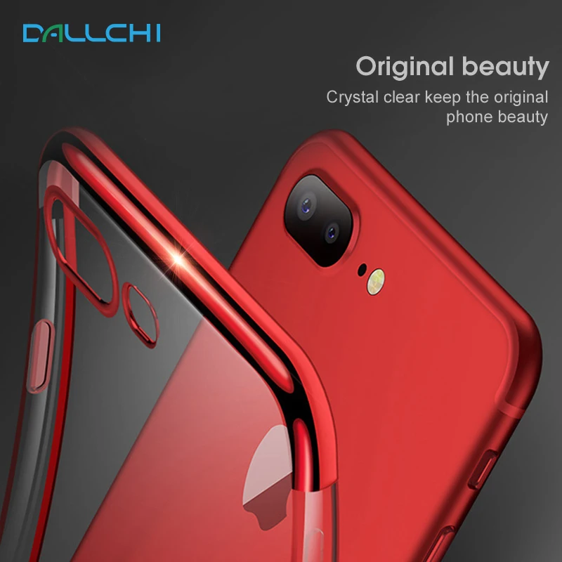 Ультра тонкий прозрачный силиконовый роскошный чехол для iPhone X Чехол 6 6S 8 7 Plus