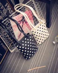 Осень 2015 новых белая точка корзина сумка богемный сумочке женские модели сумки