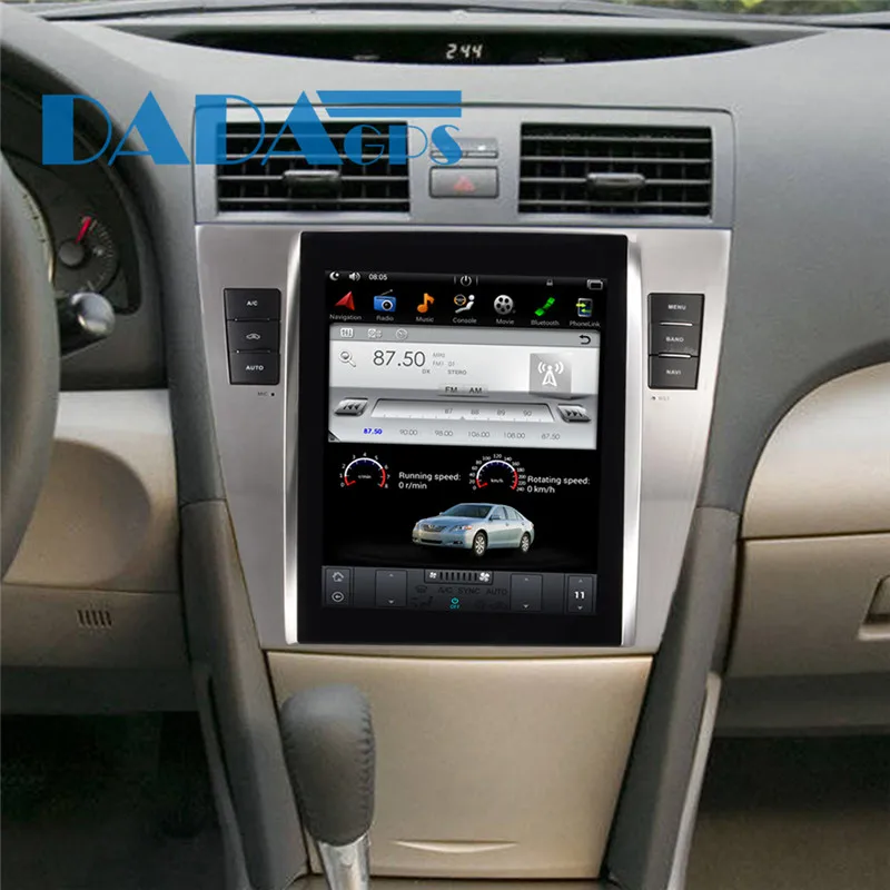 Android 7,1 Tesla стиль автомобиля Мультимедиа Радио gps навигация для TOYOTA CAMRY 2007-2011 без DVD плеер Авто кондиционер