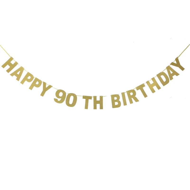 Эй смешной 1 комплект счастливый 90th день рождения Бантинг Баннер для вечеринки в