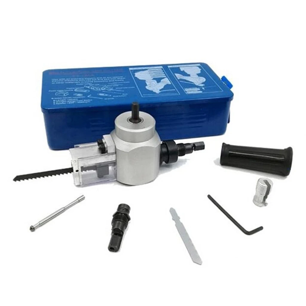DSHA Professional Double Head Sheet Metal Nibbler Cutter Holder Tool Drill Attachment Kit for Cutting Iron Steel Plate Wood P |