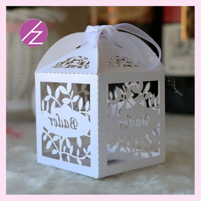 Пользовательские имя и дата 100 шт Романтические цветы DIY конфеты печенья