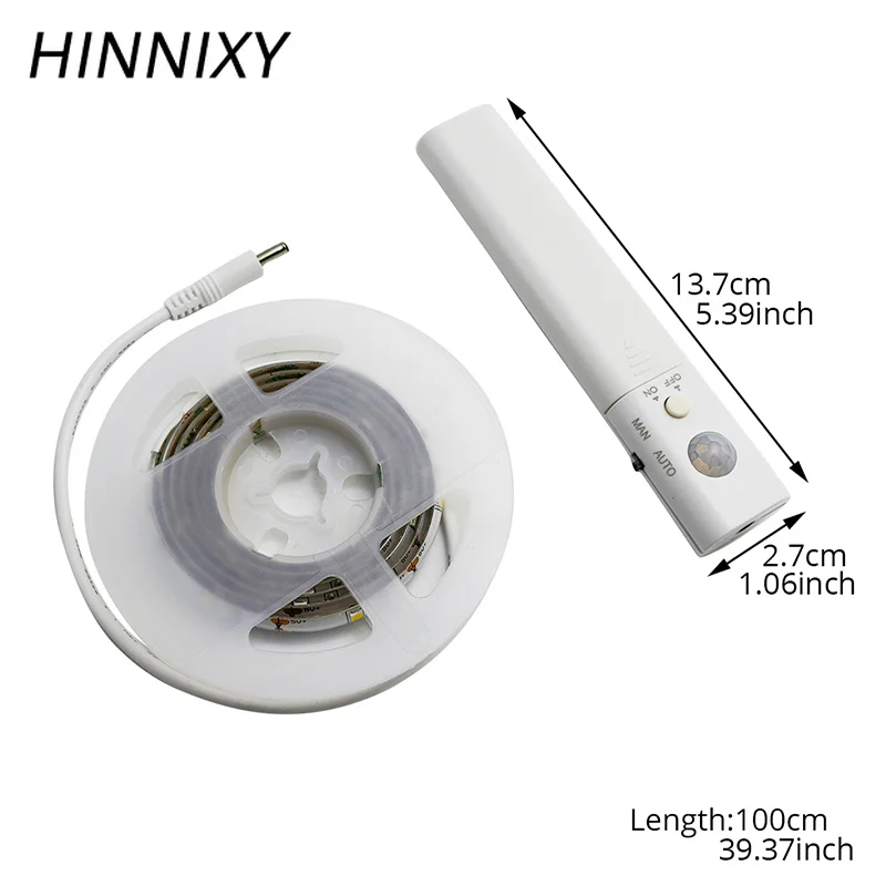 Hinnixy светодиодная ИК Сенсорная лампа для шкафа инфракрасная лента движения с