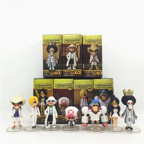 7 шт. WCF Comic Аниме Eiichiro Oda одна штука соломенная шляпа Пираты Луффи Санджи Usopp Chopper