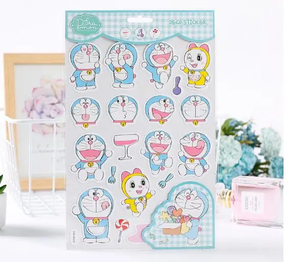Милый Doraemon наклейка на чемодан декоративный планировщик наклейка, сделай сам, Скрапбукинг телефон дневник наклейка s kawaii ребенок подарок escolar - Цвет: 3