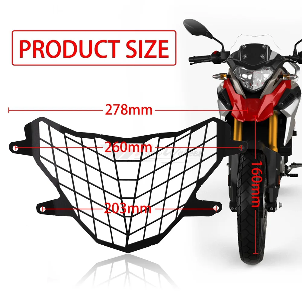 Для BMW G310GS G310 GS G 310 2017 2018 Мотоцикл Черная модификация фара решетка Защитная крышка