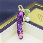 Женская Брошь в виде огурца с эмалью|Броши| |