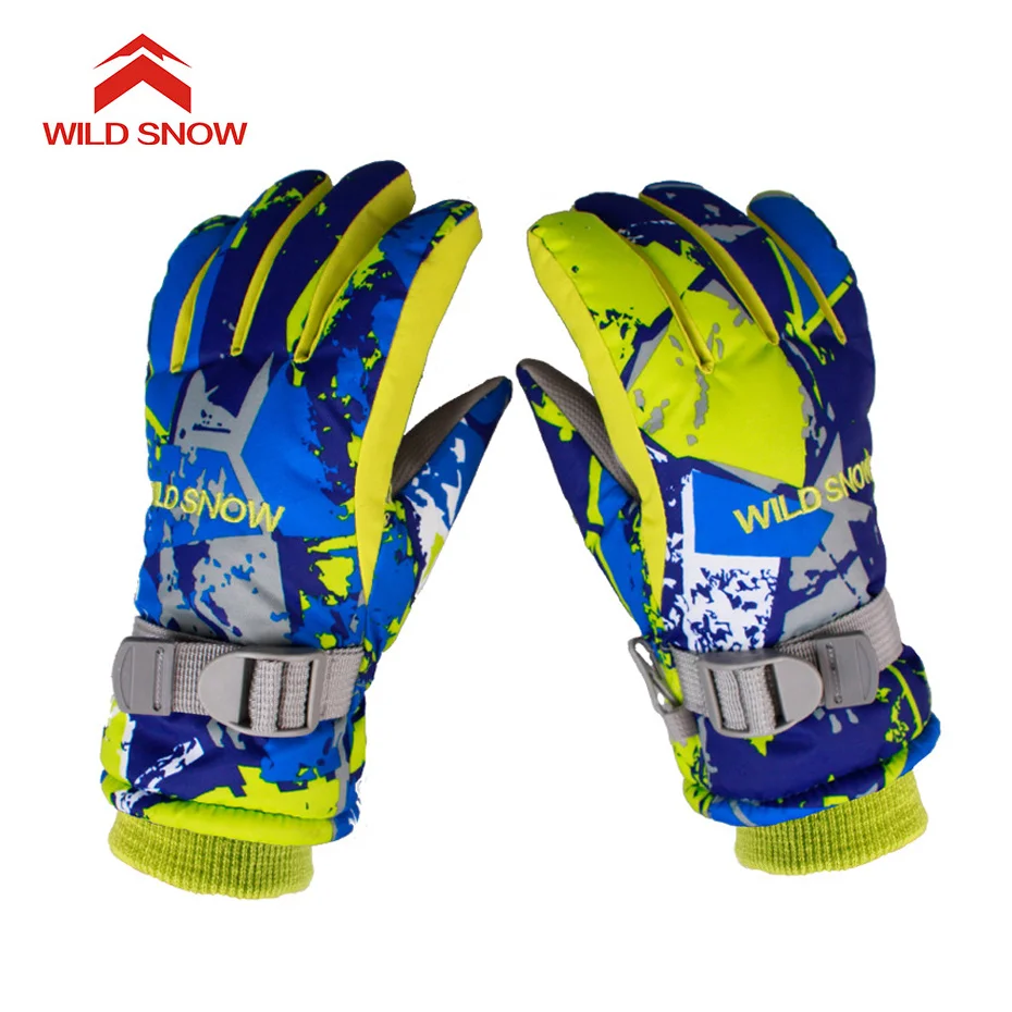 Wild Snow 2018 Brand New Boy Girl Ski Gloves Windproof Waterproof Warm Breathable Outdoor Sports | Спорт и развлечения