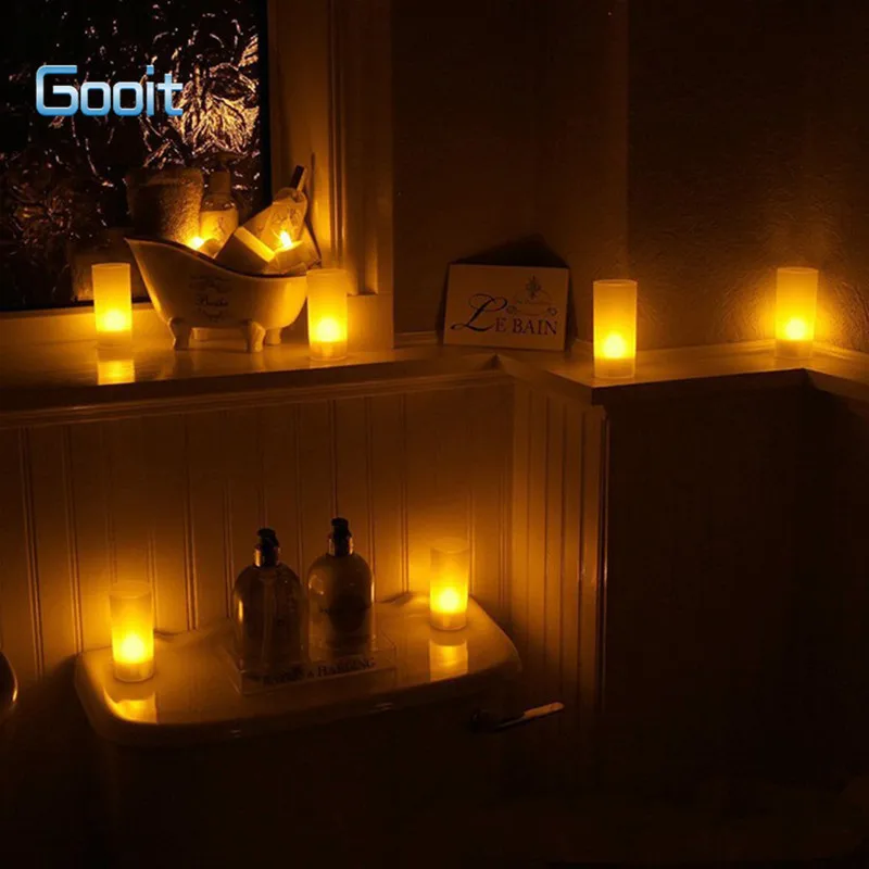 6 светодиодсветодиодный ночных перезаряжаемых беспламенных чайсветильник чей