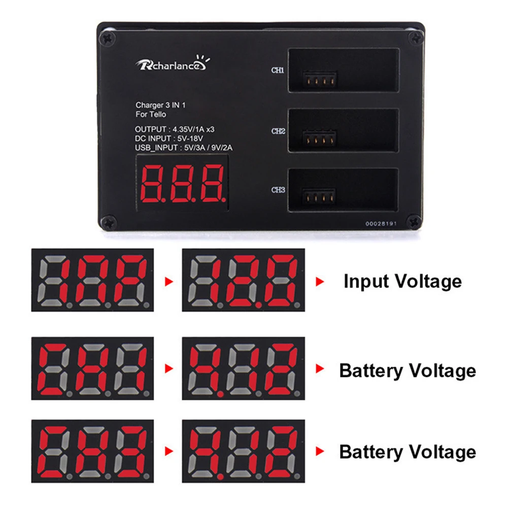 USB RC умный аккумулятор зарядное устройство концентратор быстрой зарядки 3в1