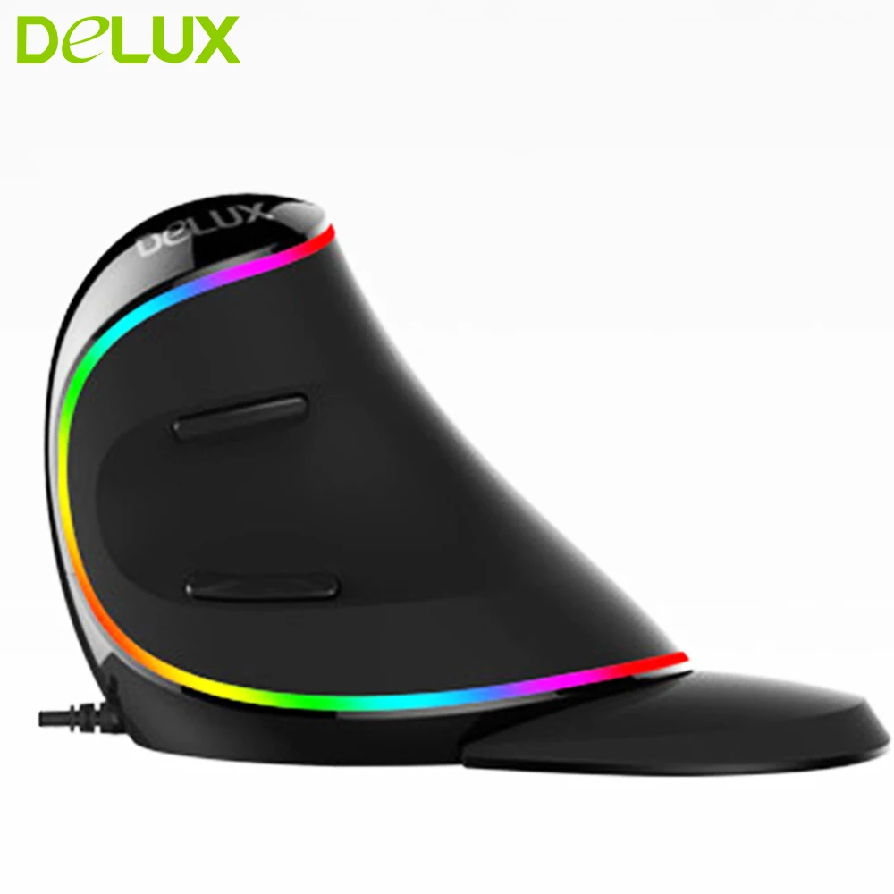 Беспроводная вертикальная игровая мышь Delux M618 Plus профессиональная эргономичная