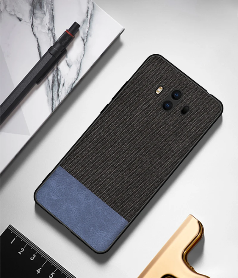 Чехол на huawei mate 10, мягкий чехол из ТПУ с краями, холщовая задняя крышка, модный тканевый чехол для huawei mate 10 mate 10 Pro, чехол s, новинка