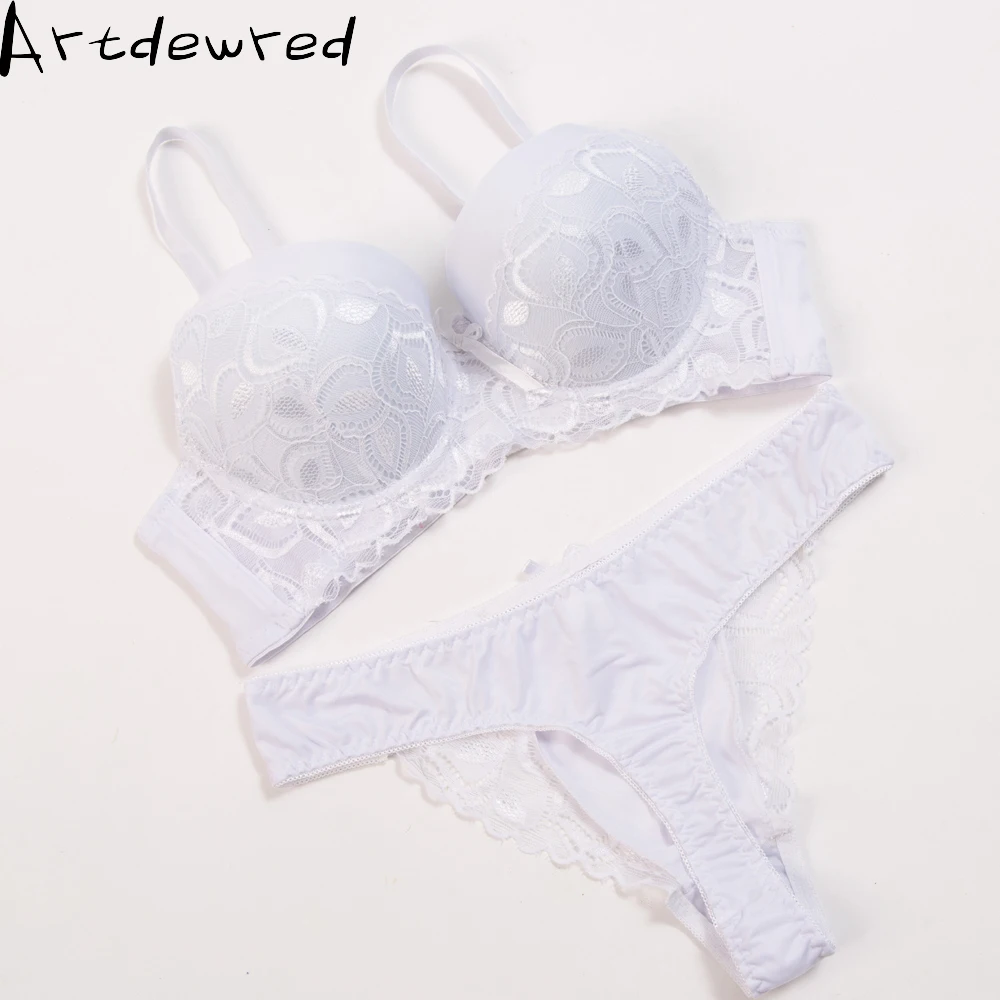 ARTDEWRED, стиль, кружевной комплект с бюстгальтером, сексуальный цветочный бюстгальтер, Короткие комплекты, женское нижнее белье, комплект пуш-ап бюстгальтера и стрингов, 34, 36, 38, 40, 42, ABC Cup
