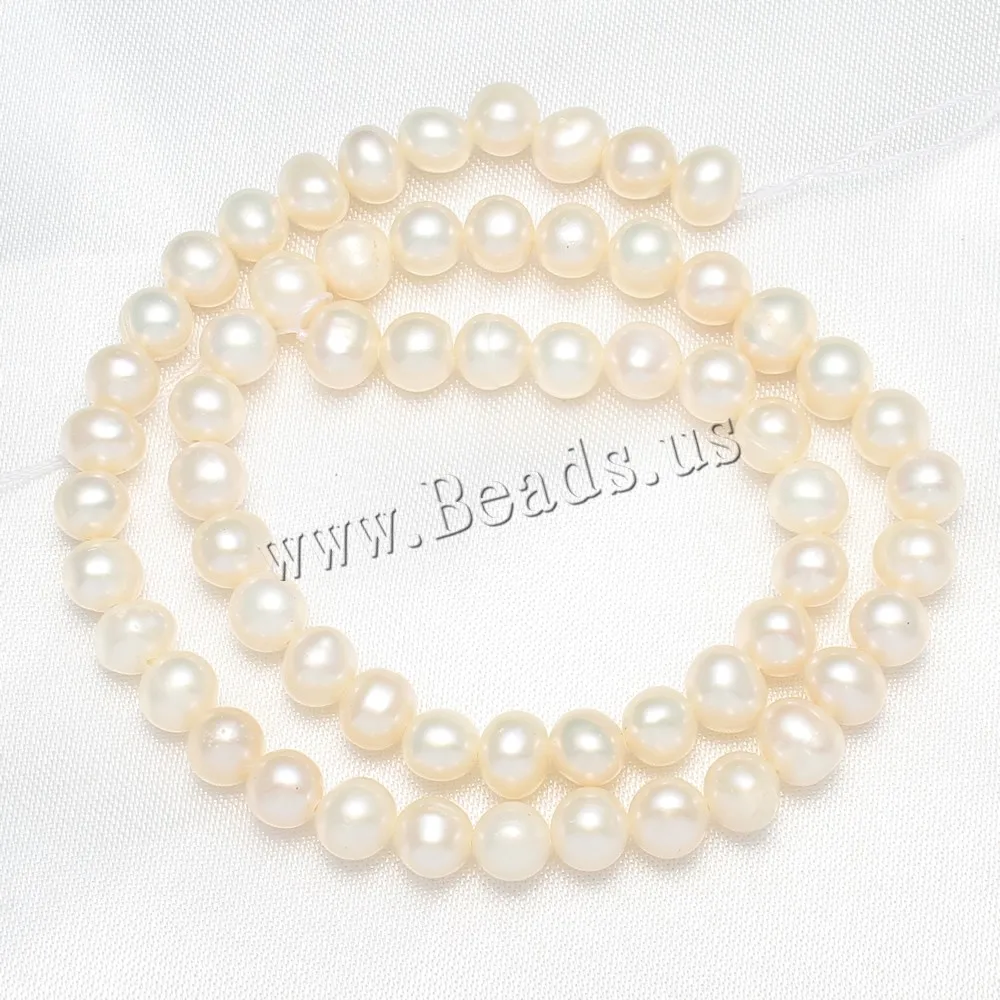 

Natural Freshwater Pearl Loose Beads White 6-7mm Approx 0.8mm Sold Per Approx 14.5 Inch Strand