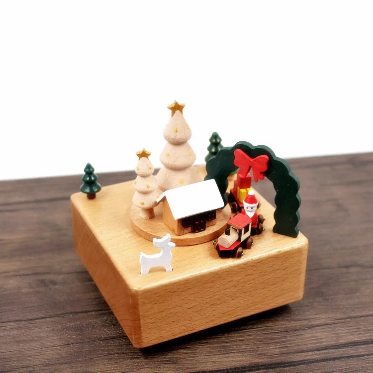Подарок на день Святого Валентина деревянная музыкальная шкатулка|music box|wooden music