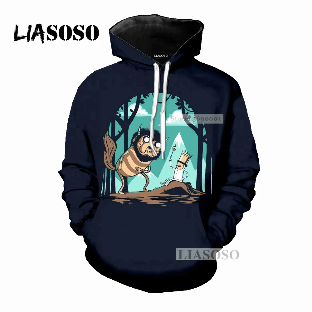 LIASOSO 2018 Новые забавные Приключения Время Финн Джейк 3D принт для женщин и мужчин