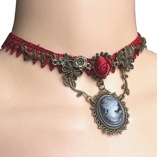 Женское винтажное ожерелье чокер в готическом стиле|collar necklace|gothic chokerschoker lace |
