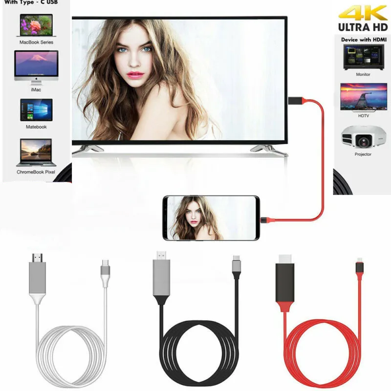 2M type C к USB HDMI HDTV AV tv 4K Кабель адаптер для samsung huawei Mate10 Pro|Переходники и адаптеры| |
