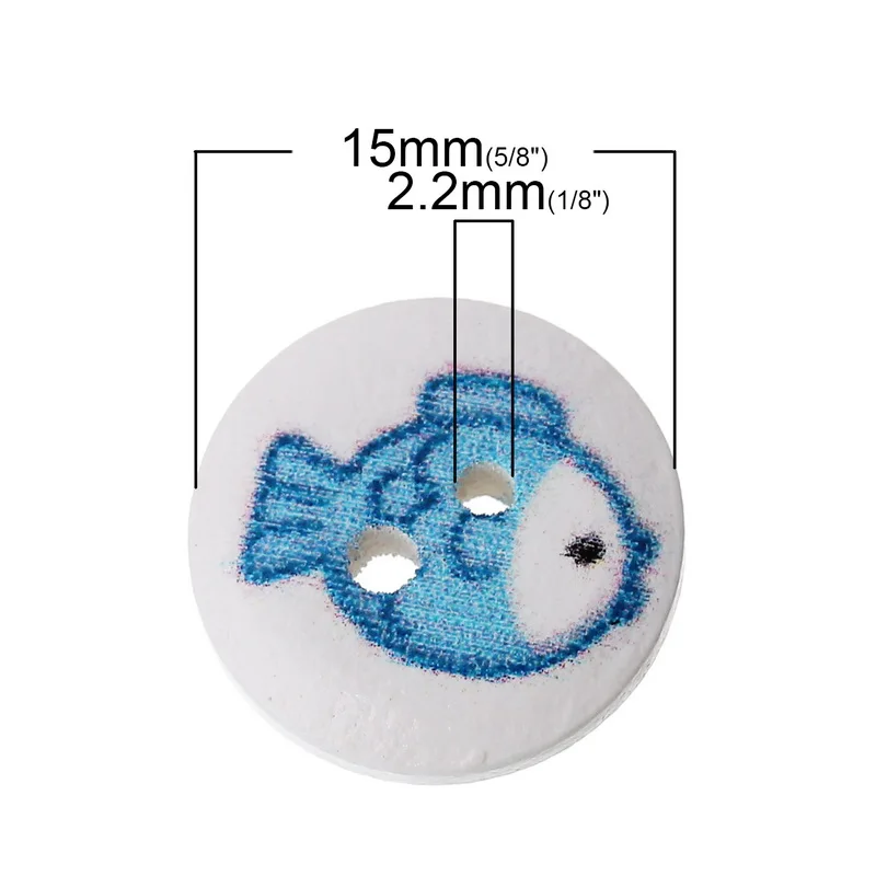 1000 Шт. Смешанные Животных Шаблон Круглый Лес Швейные Кнопки 2 Отверстия