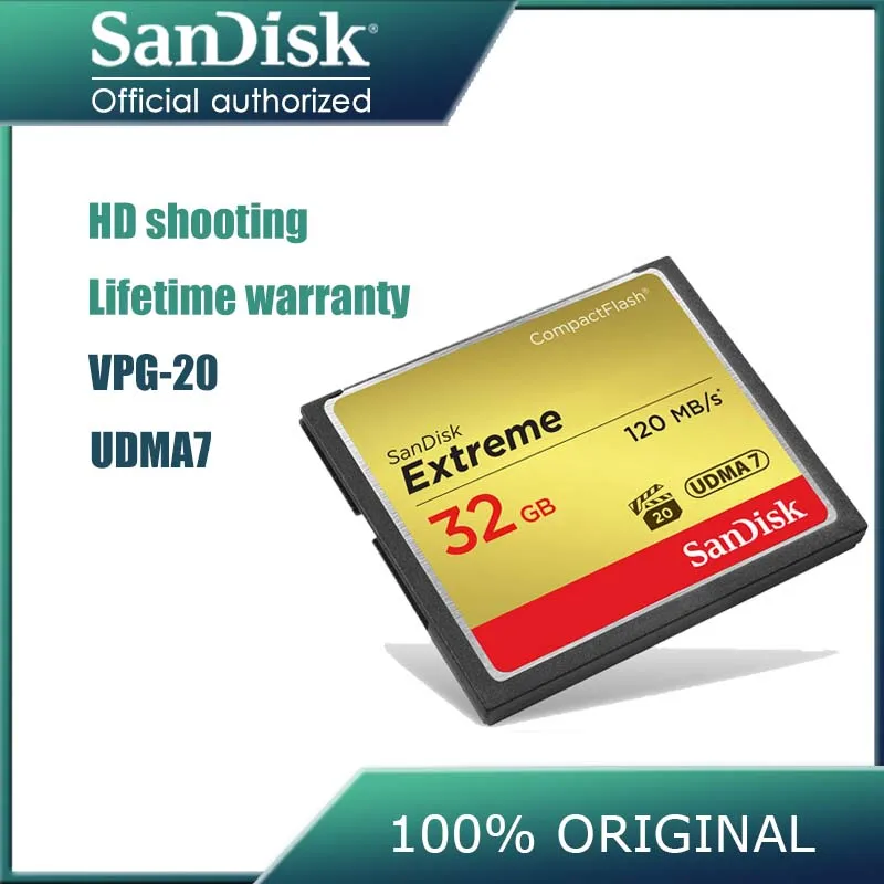 Карта памяти SanDisk 16 Гб CF Card extreme PRO 32 высокоскоростная 64 компактная флэш карта для