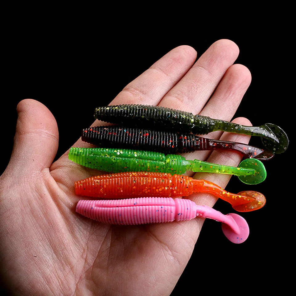 WALK FISH мягкая рыболовная приманка с Т образным хвостом 6 шт./лот 4 г 75 мм воблер