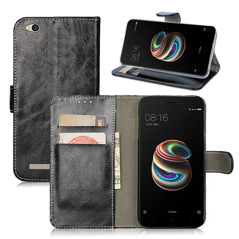 Чехол для Xiaomi Redmi Note 5A 5 Бумажник кожаный чехол флип защитный телефон Сумки Ретро