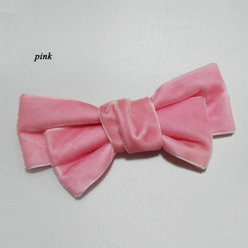 pink 12 шт. Модные женские заколки для волос для девочек; украшения для волос ручной работы 4,5 дюйма бархат заколки для волос заколки-Аллигаторы для волос для Для женщин - Цвет: pink