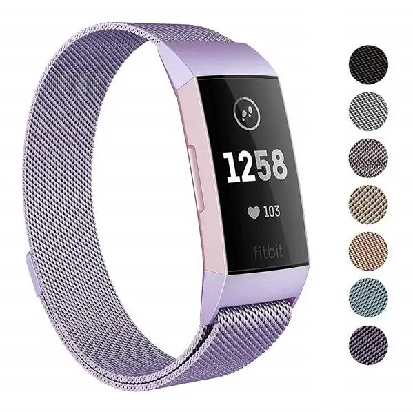 for Fitbit Charge 3 Магнитный браслет из нержавеющей стали для Fitbit Charge 3 браслеты с деталями миланские полосы для зарядки 3 Аксессуары для часов - Цвет: for Fitbit Charge 3