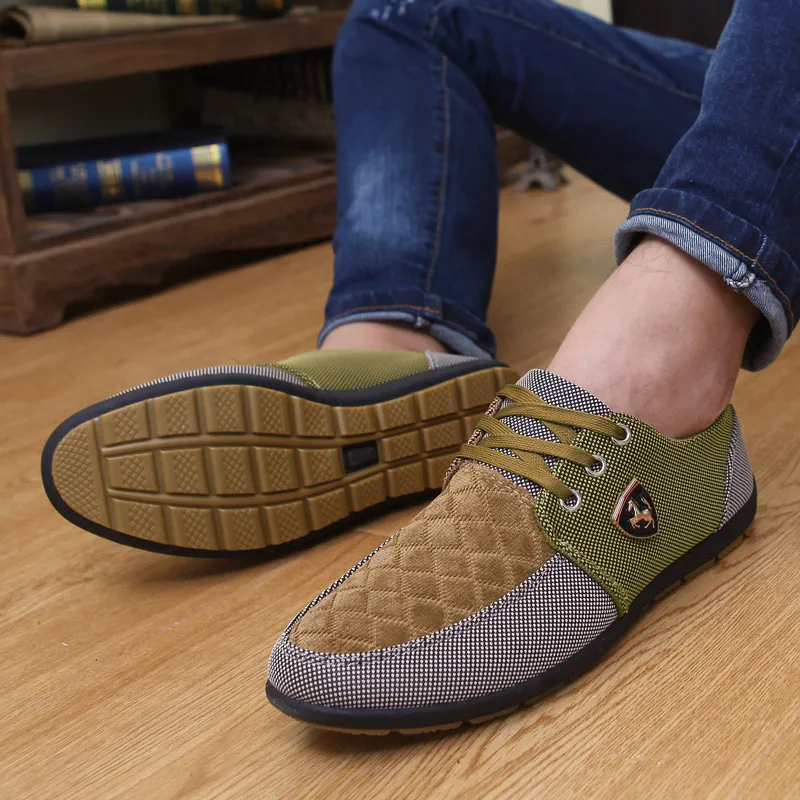 2019 New Men Shoes Breathable Loafers Flats Canvas Lacing Casual Sneakers Fashion Footwear Male | Обувь