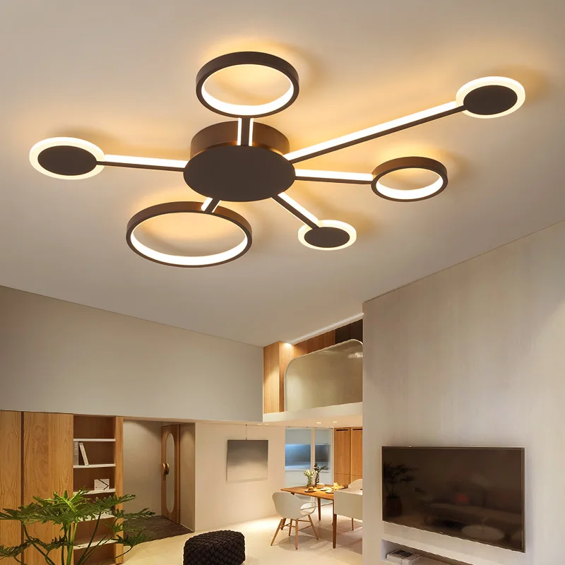 

Modern Led Ceiling Lights For living room lights Bedroom Study Room Home Coffee Color Finished Ceiling Lamp home lighting