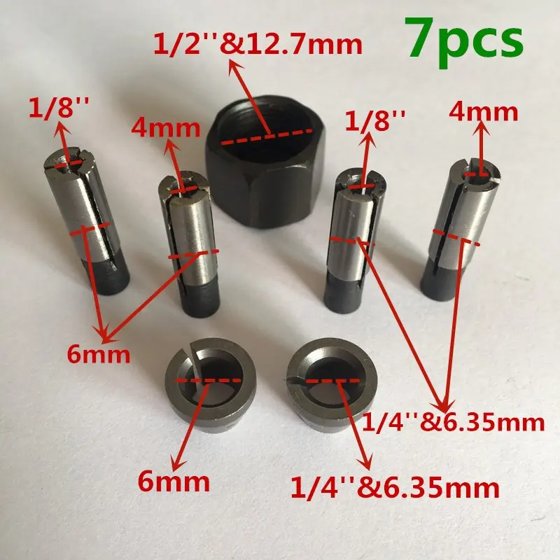 7pcs Триммер Втулка Конусная Зажимная гайка адаптер передачи замена для Makita 3701 3703 3705 3706 3709 3710 3707F/FC 3708F/FC 3700B/D MT370 - Цвет: 7pcs